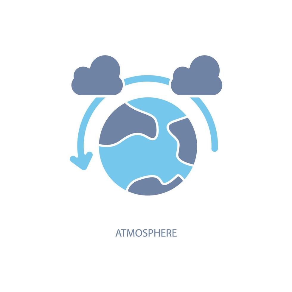 Atmosphäre Konzept Linie Symbol. einfach Element Illustration. Atmosphäre Konzept Gliederung Symbol Design. vektor