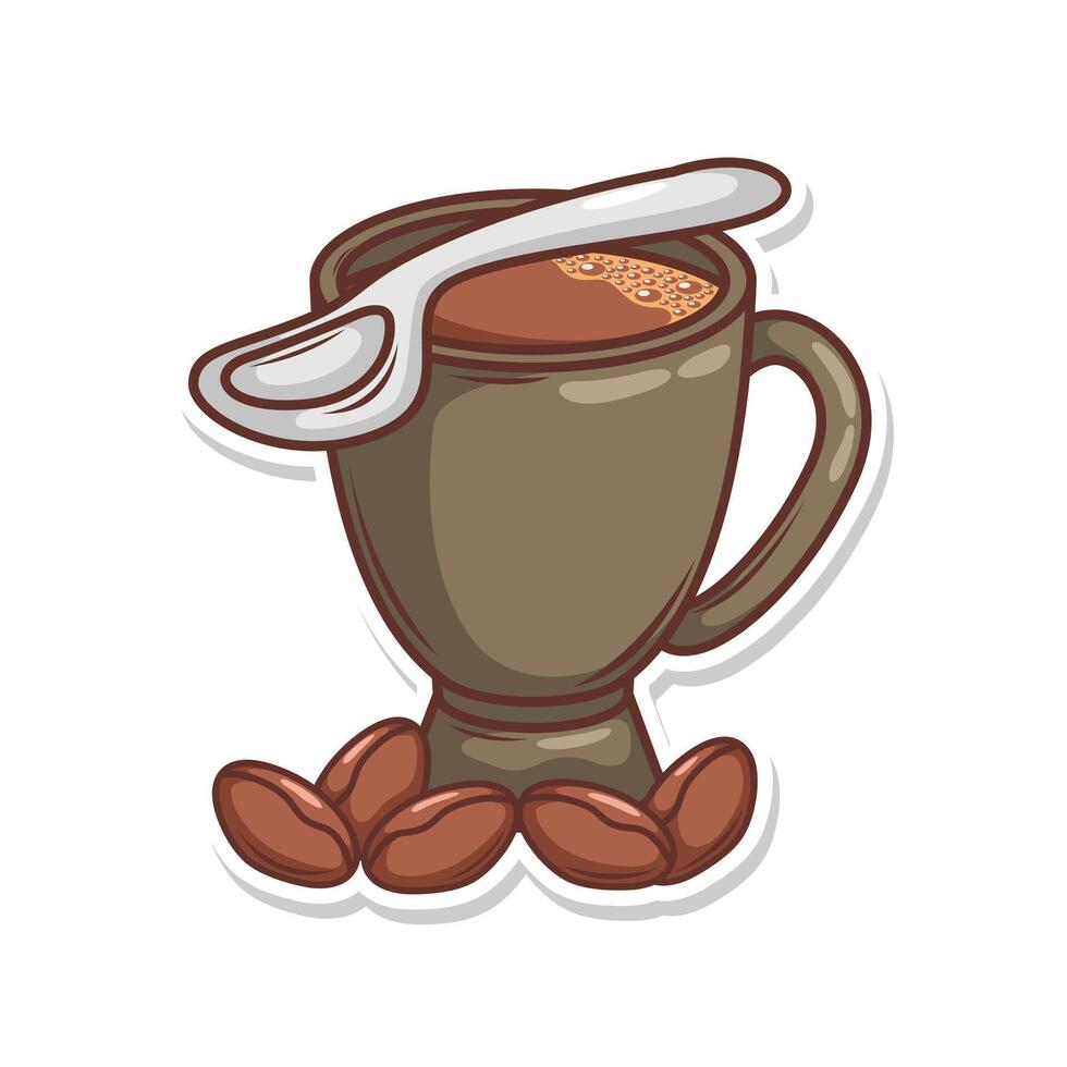 Kaffee trinken im Tasse Illustration vektor