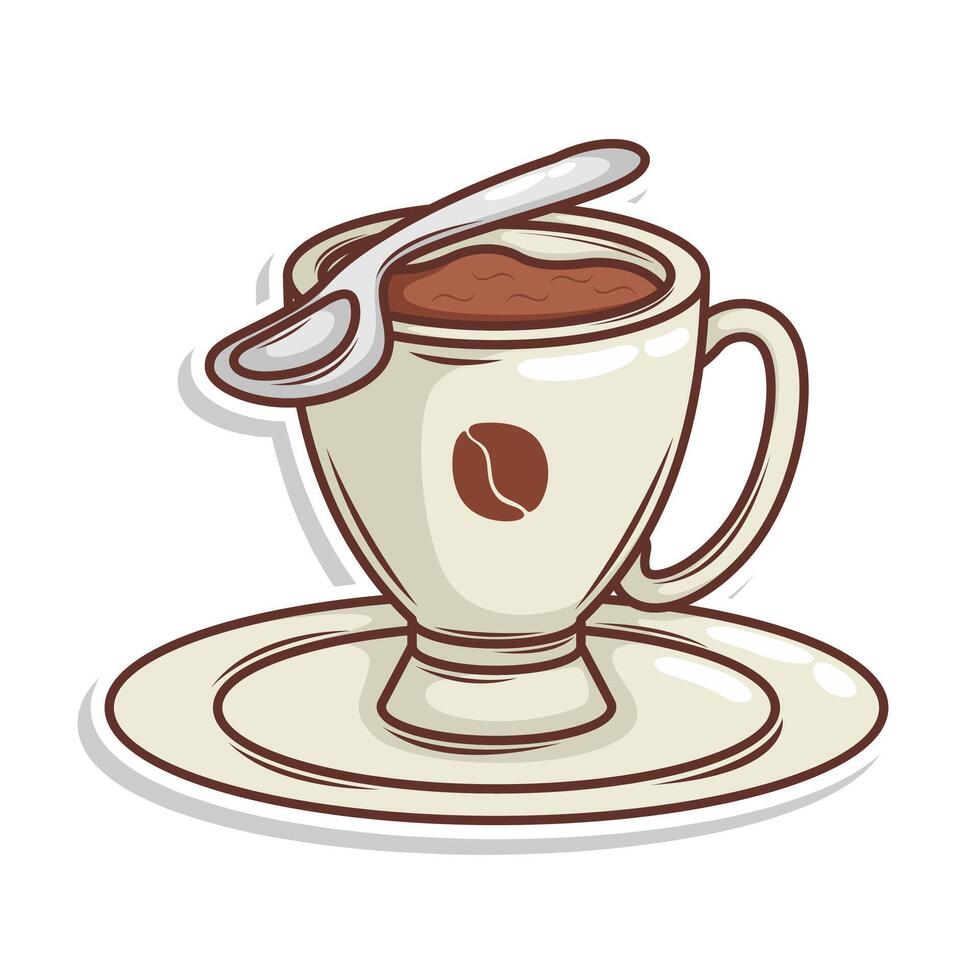 Kaffee trinken im Tasse Illustration vektor