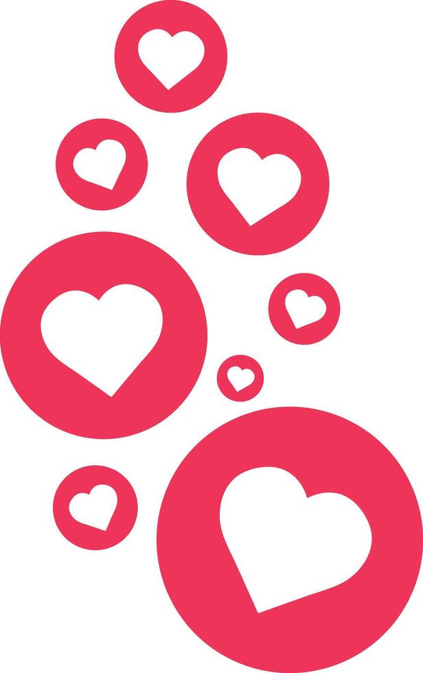 Liebe und mögen Blase Reaktion im Sozial Medien vektor