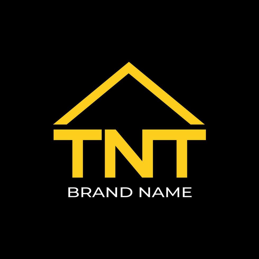 tnt Initiale Monogramm Brief Haus Eigentum Symbol Logo Design Vektor