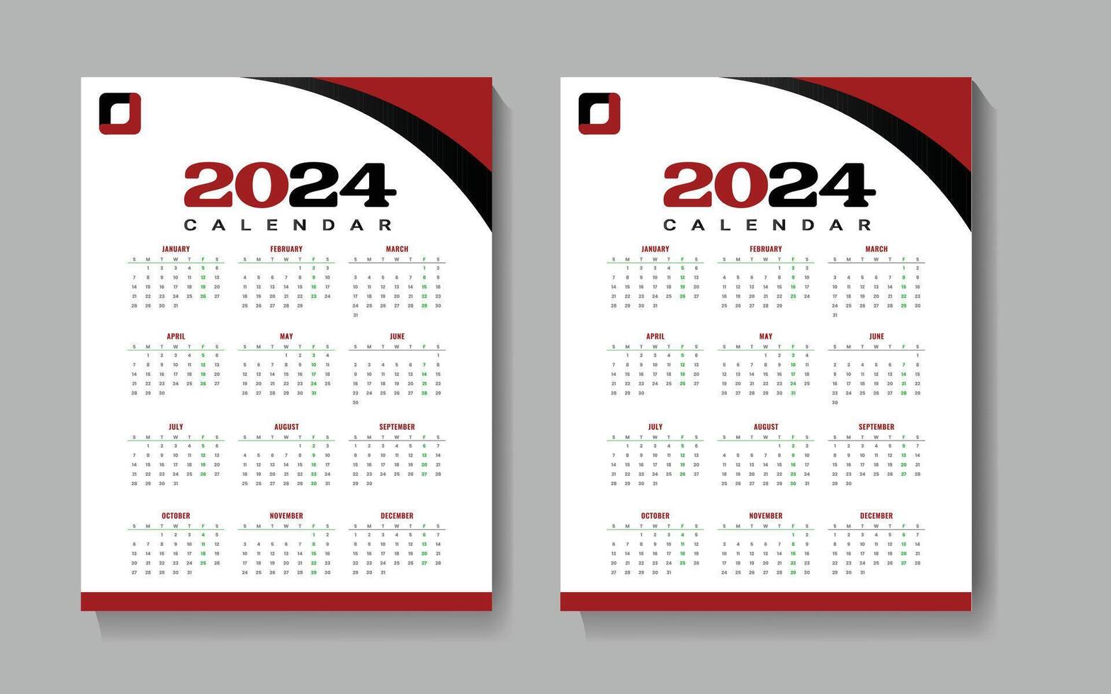 kreativ Mauer Kalender Design vektor