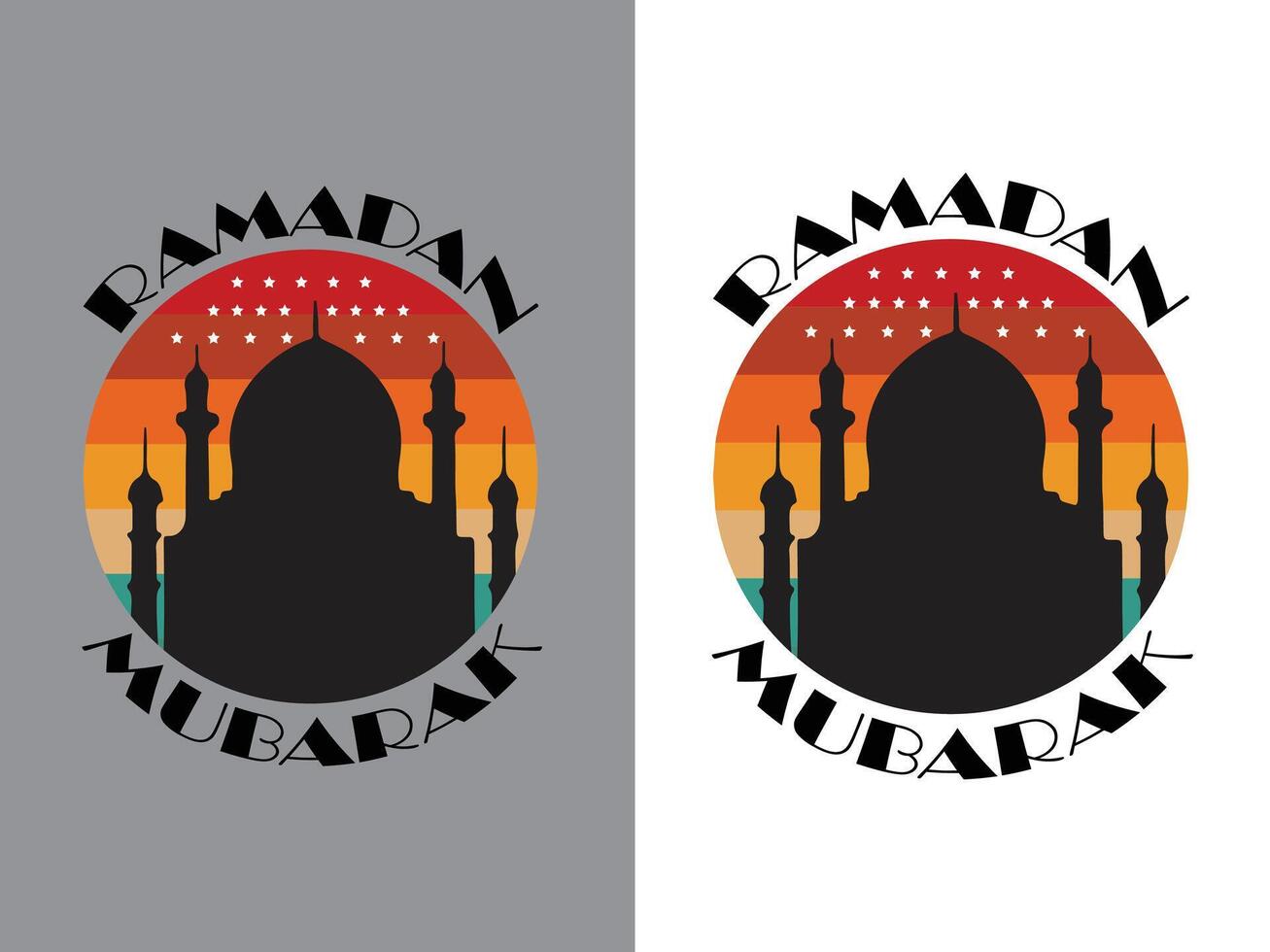 ramadan mubarak t skjorta design vektor mall