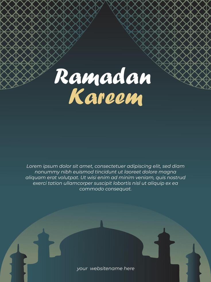 Ramadan kareem Vertikale Poster Vorlage vektor