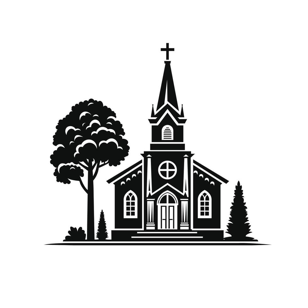 Christian Kirche Haus klassisch Symbol Symbol vektor