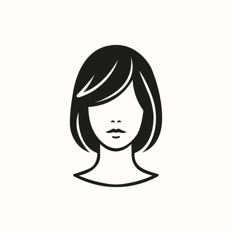 Porträt von ein Frau, Benutzerbild. das Kopf von ein Mädchen. Vektor Illustration