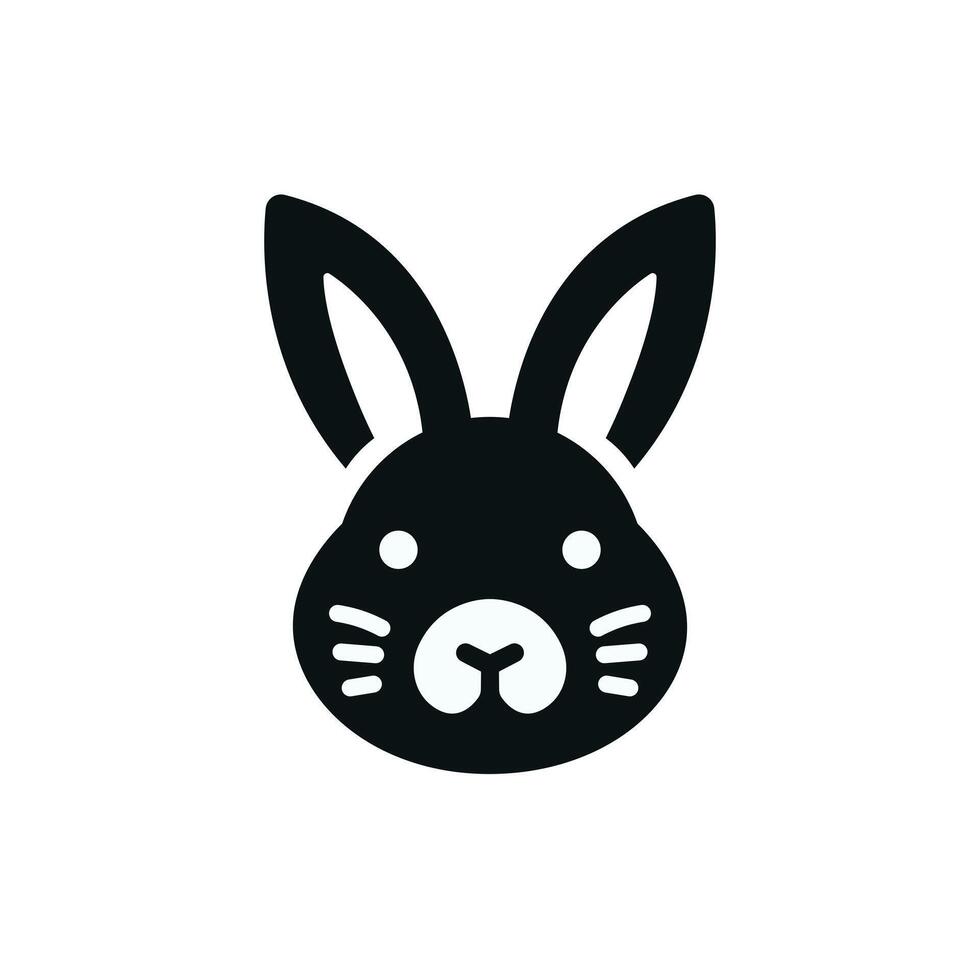 kanin ikon. kanin ansikte. påsk och djur- begrepp. vektor illustration