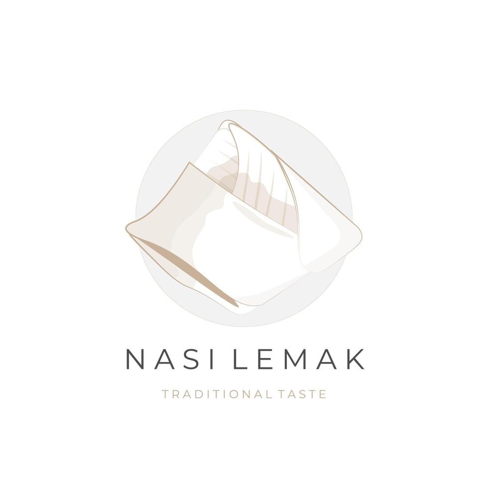 eingewickelt nasi Lemak Vektor Illustration Logo
