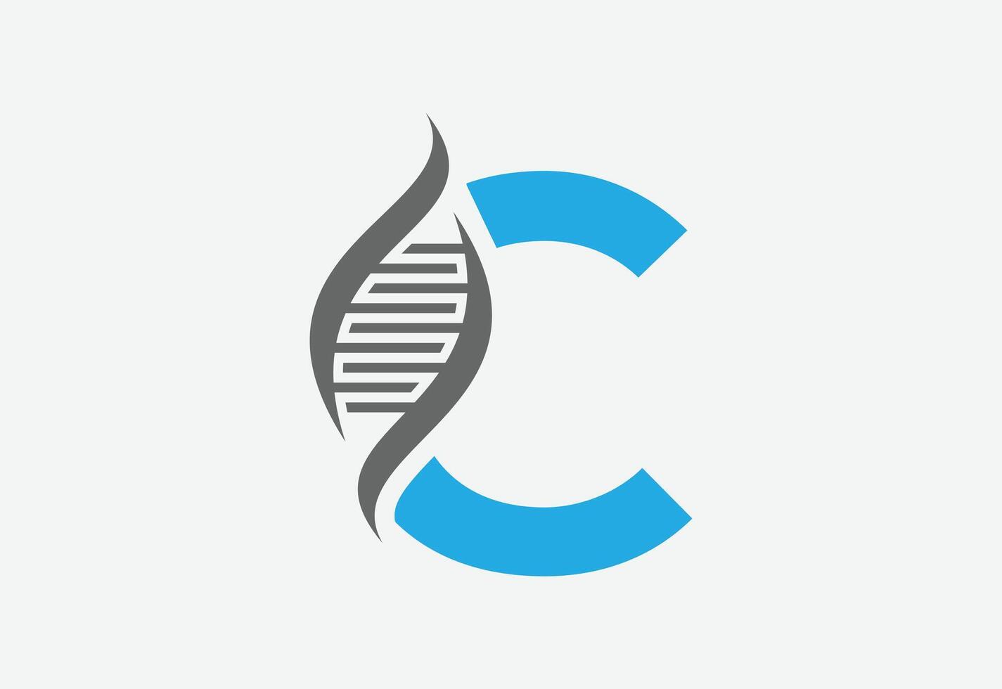 kreativ Logo Symbol DNA letztere c vektor