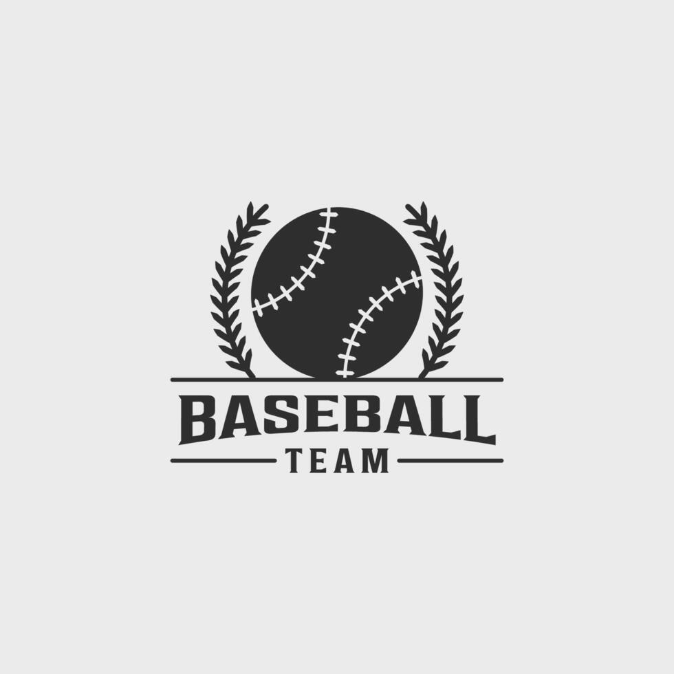 baseboll team årgång logotyp vektor illustration mall ikon grafisk design