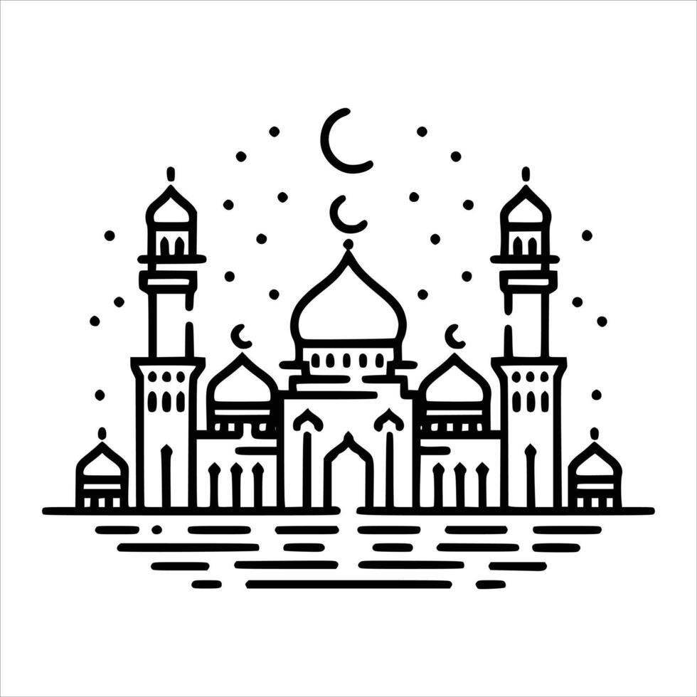 islamic ramadan mubarak illustration för dekoration eller hälsning kort och etc vektor