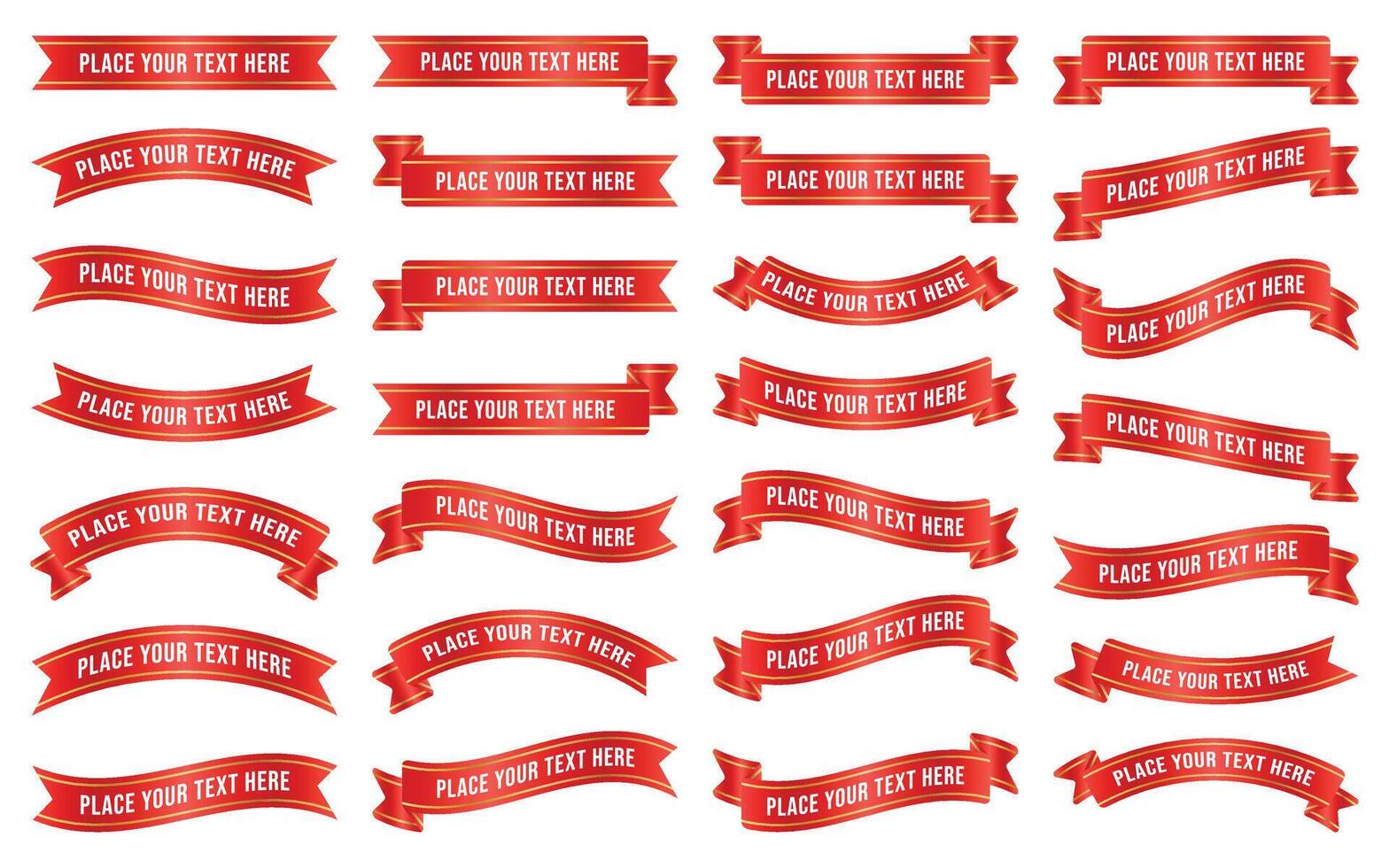 glänzend rot Band zusammengerollt Banner Etikett Element Vektor Illustration