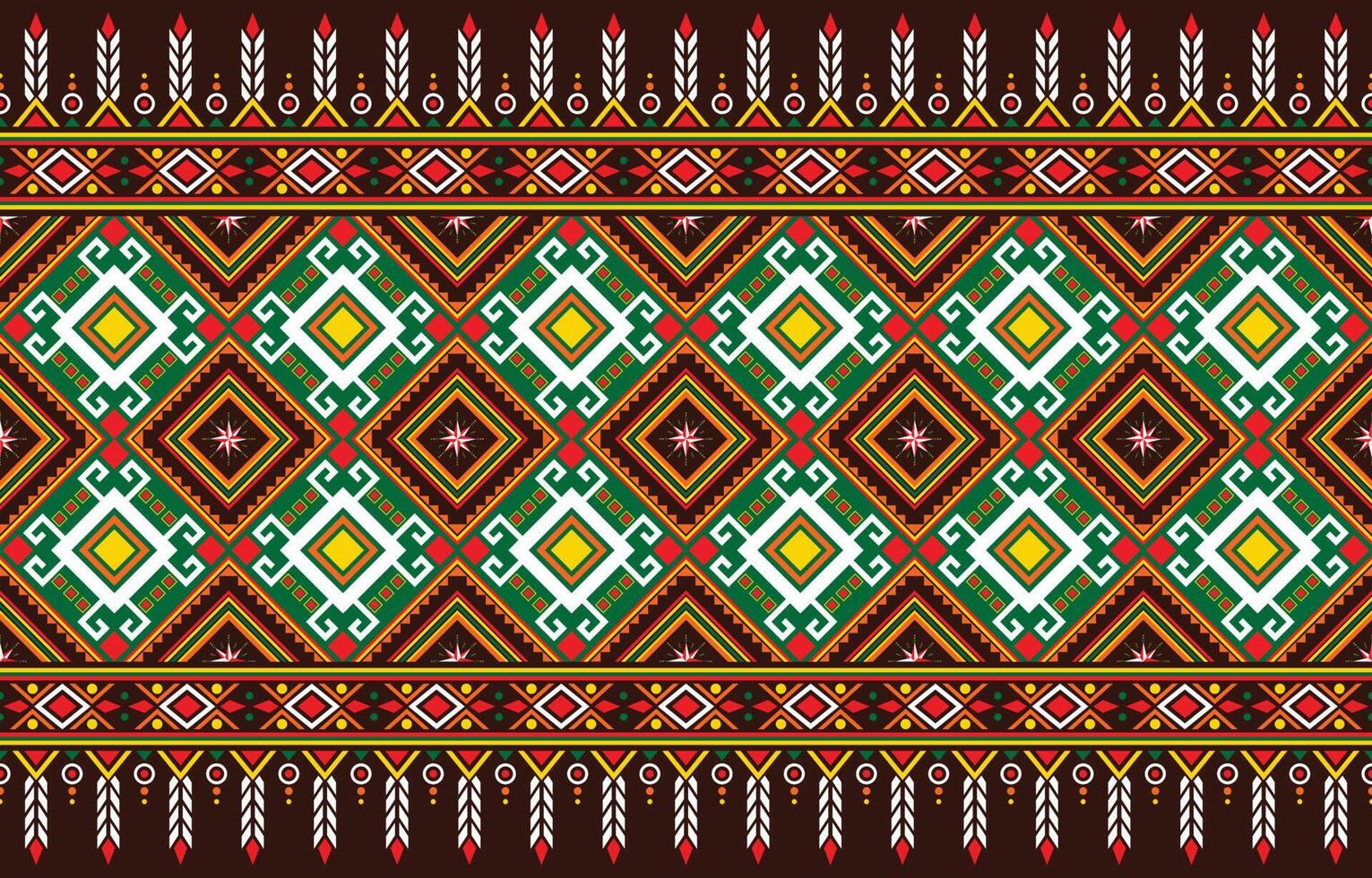 abstrakt ethnisch geometrisch Muster Hintergrund Design Hintergrund indisch Rand traditionell drucken Vektor. vektor