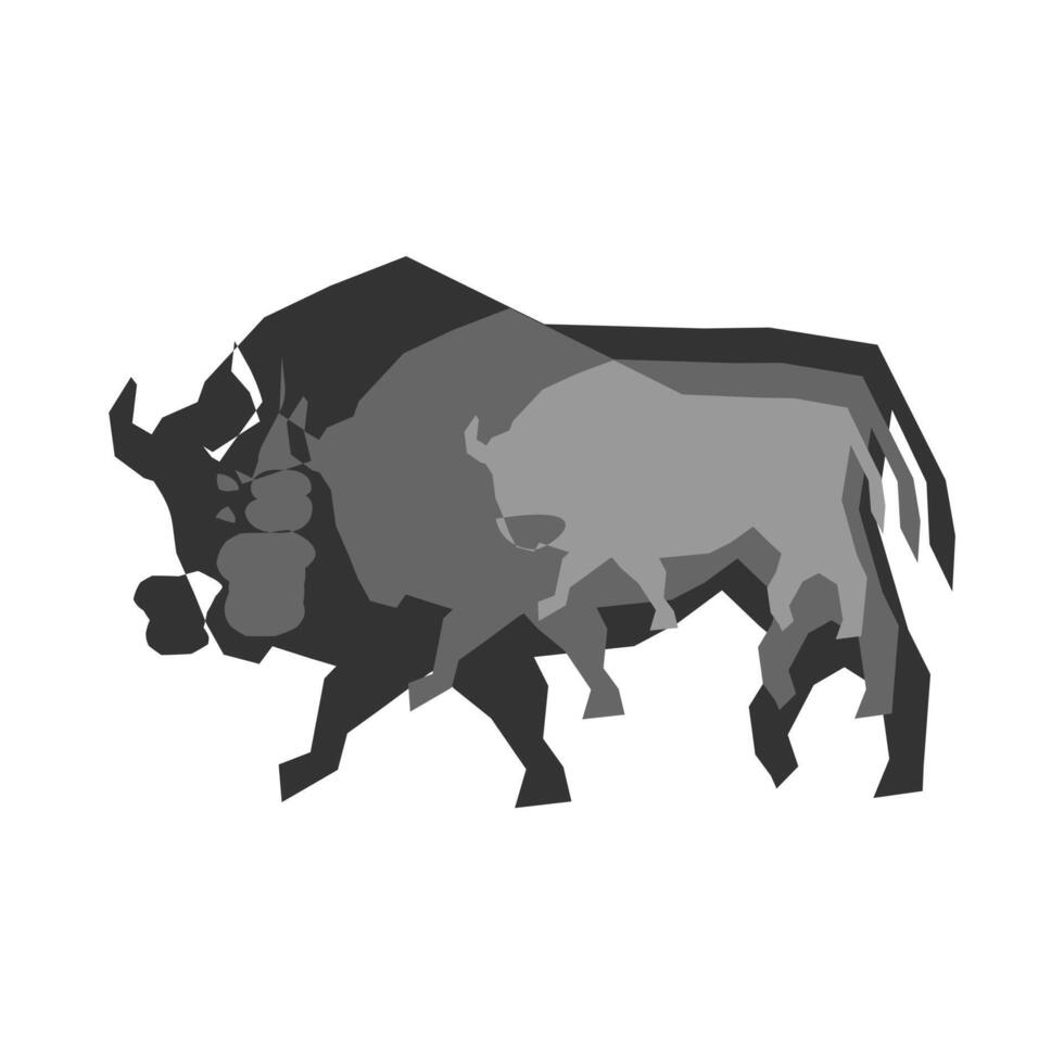 tjur, bison, logotyp vektor illustration, design element för logotyp, affisch, kort, baner, emblem, t skjorta. vektor illustration