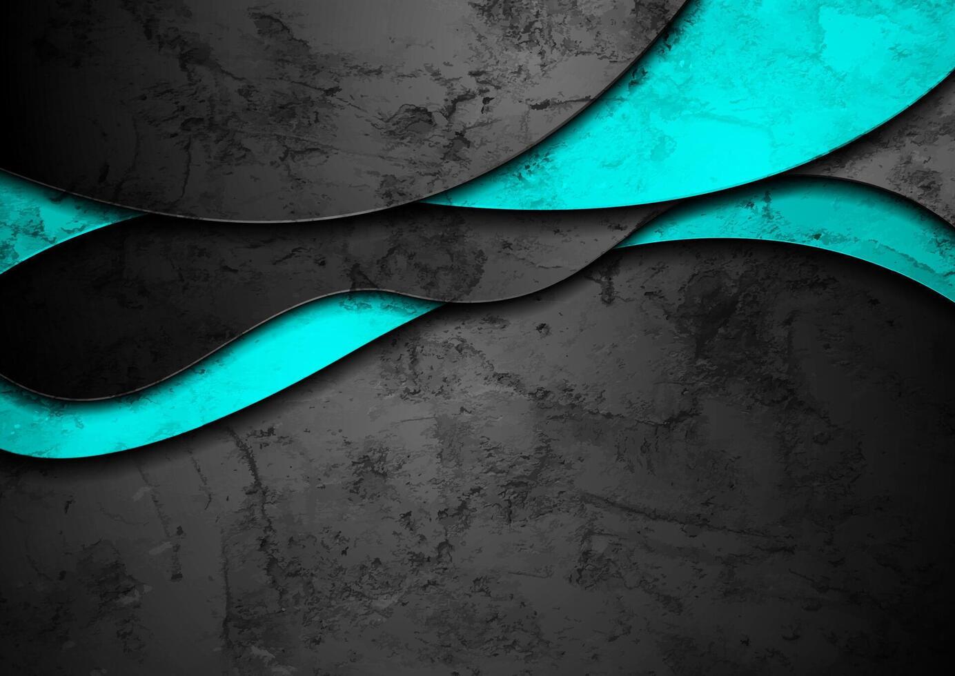 blå och svart abstrakt grunge företags- vågig bakgrund vektor