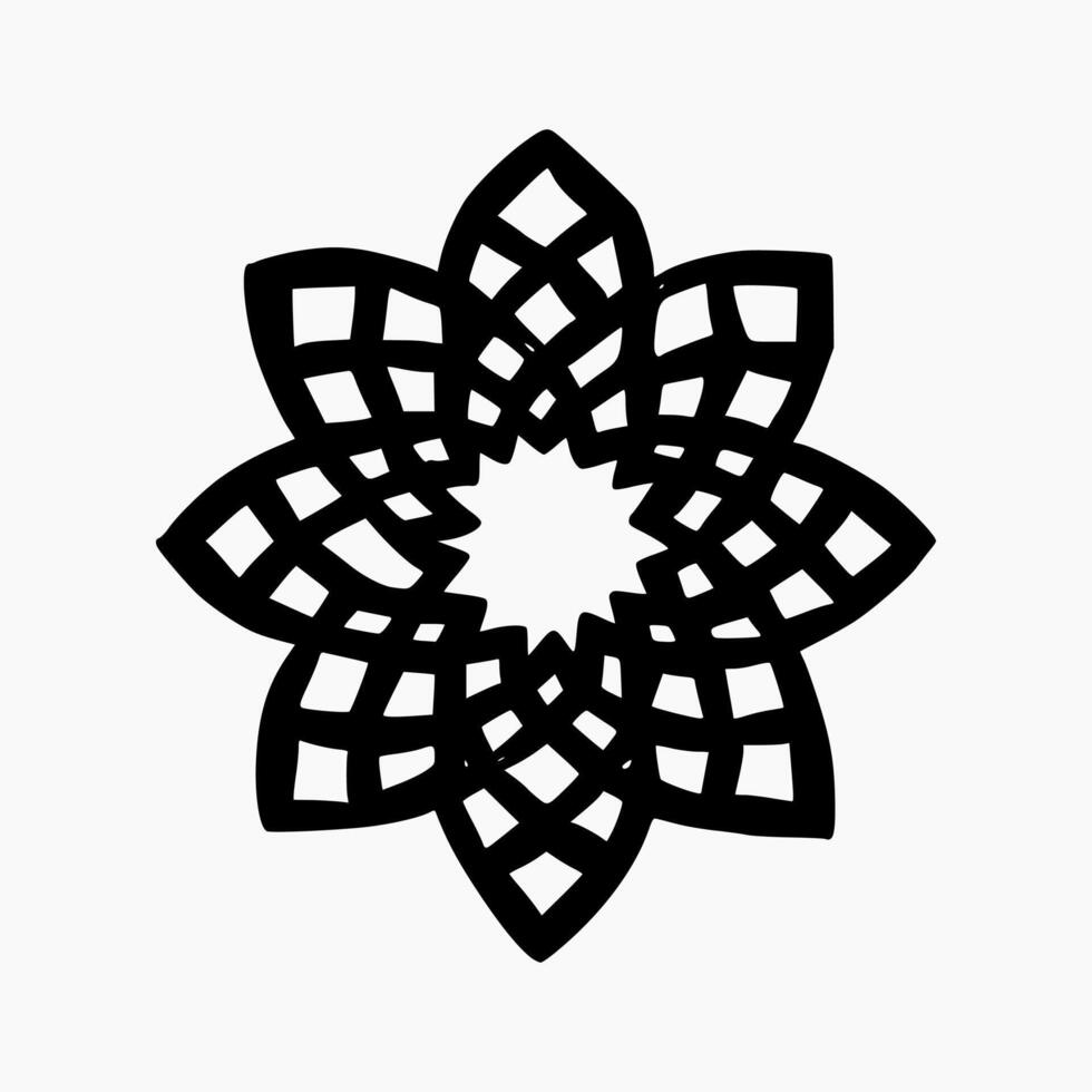 islamisch geometrisch. abstrakt Mandala. ethnisch dekorativ Element. Islam, Arabisch, indisch, und Ottomane Motive vektor