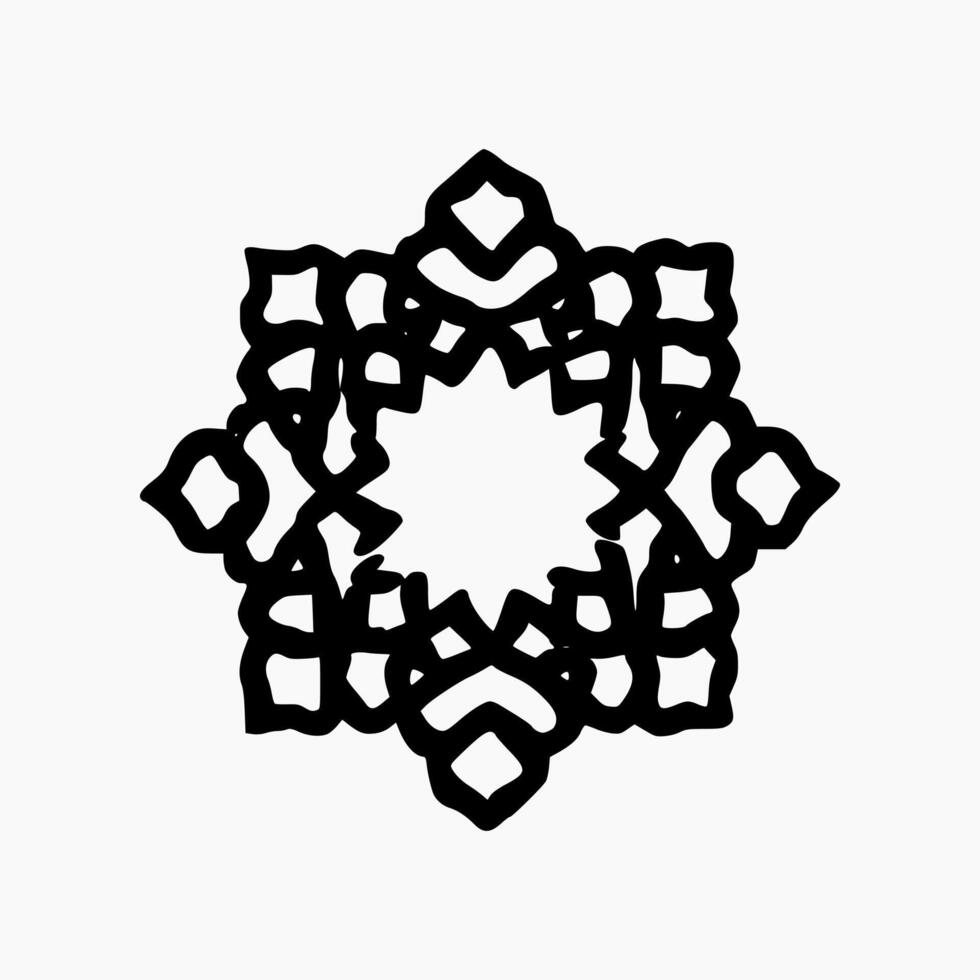 islamisch geometrisch. abstrakt Mandala. ethnisch dekorativ Element. Islam, Arabisch, indisch, und Ottomane Motive vektor