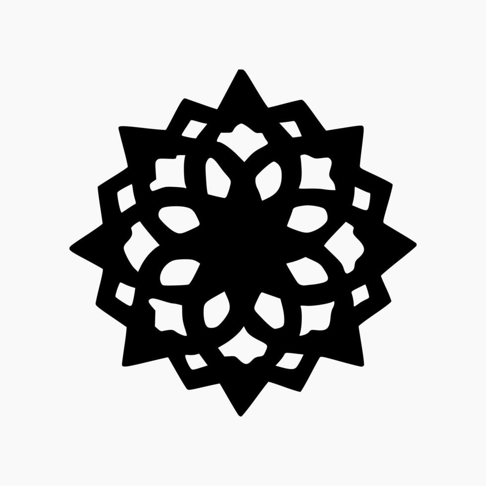 islamisch geometrisch. abstrakt Mandala. ethnisch dekorativ Element. Islam, Arabisch, indisch, und Ottomane Motive vektor