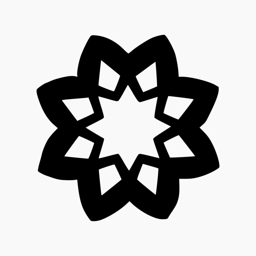 islamisch geometrisch. abstrakt Mandala. ethnisch dekorativ Element. Islam, Arabisch, indisch, und Ottomane Motive vektor