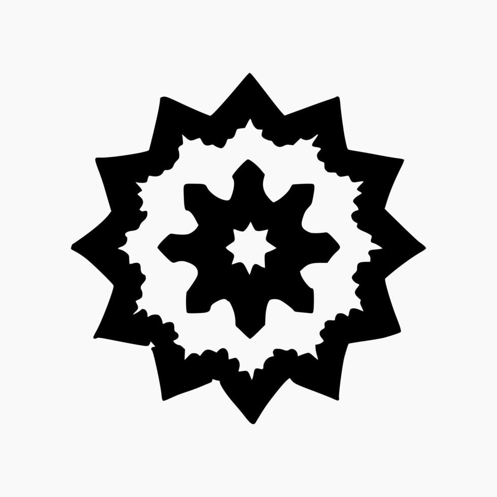 islamisch geometrisch. abstrakt Mandala. ethnisch dekorativ Element. Islam, Arabisch, indisch, und Ottomane Motive vektor