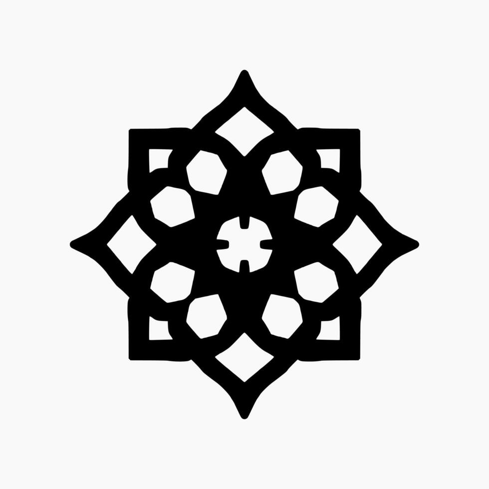 islamic geometrisk. abstrakt mandala. etnisk dekorativ element. islam, arabiska, indian, och ottoman motiv vektor