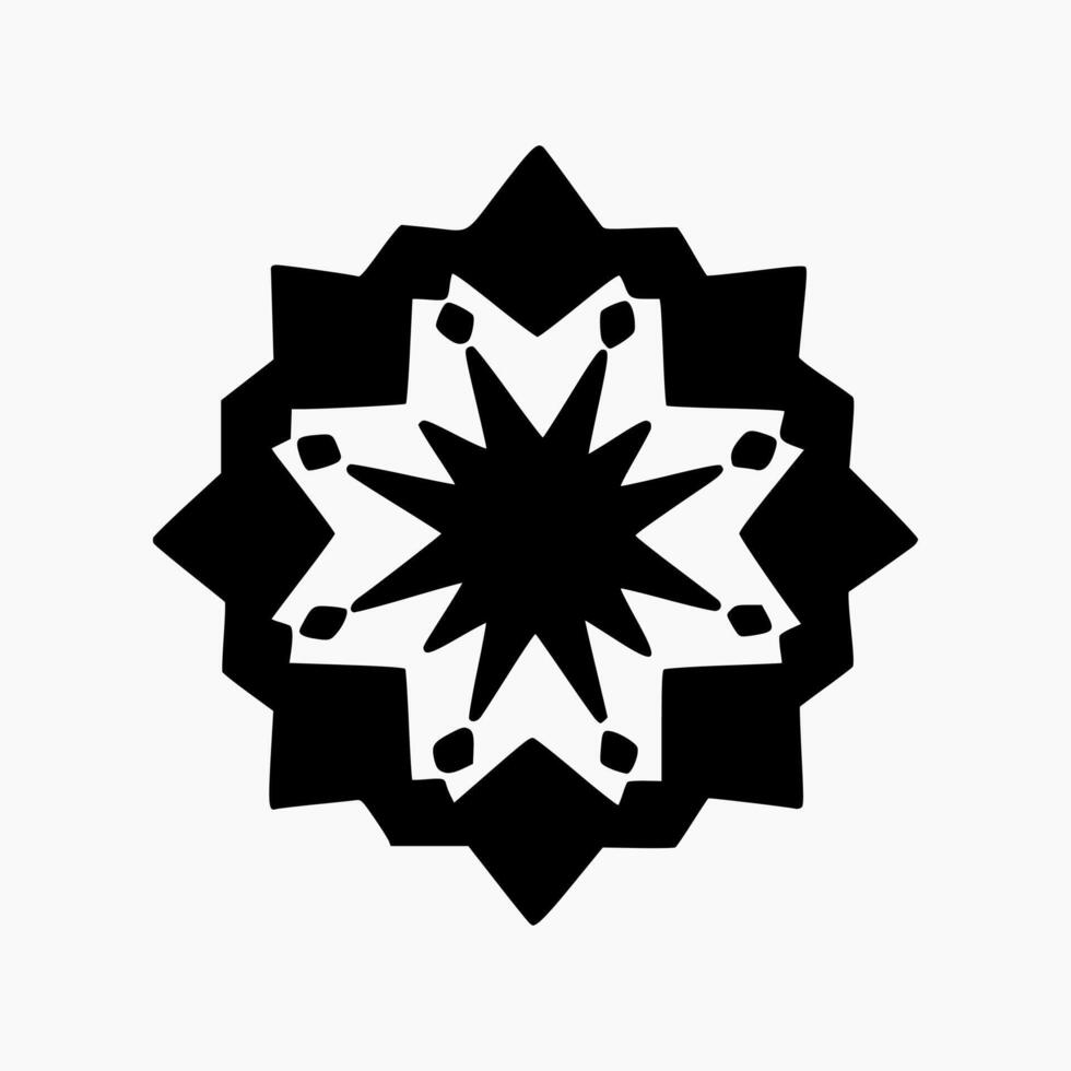 islamic geometrisk. abstrakt mandala. etnisk dekorativ element. islam, arabiska, indian, och ottoman motiv vektor