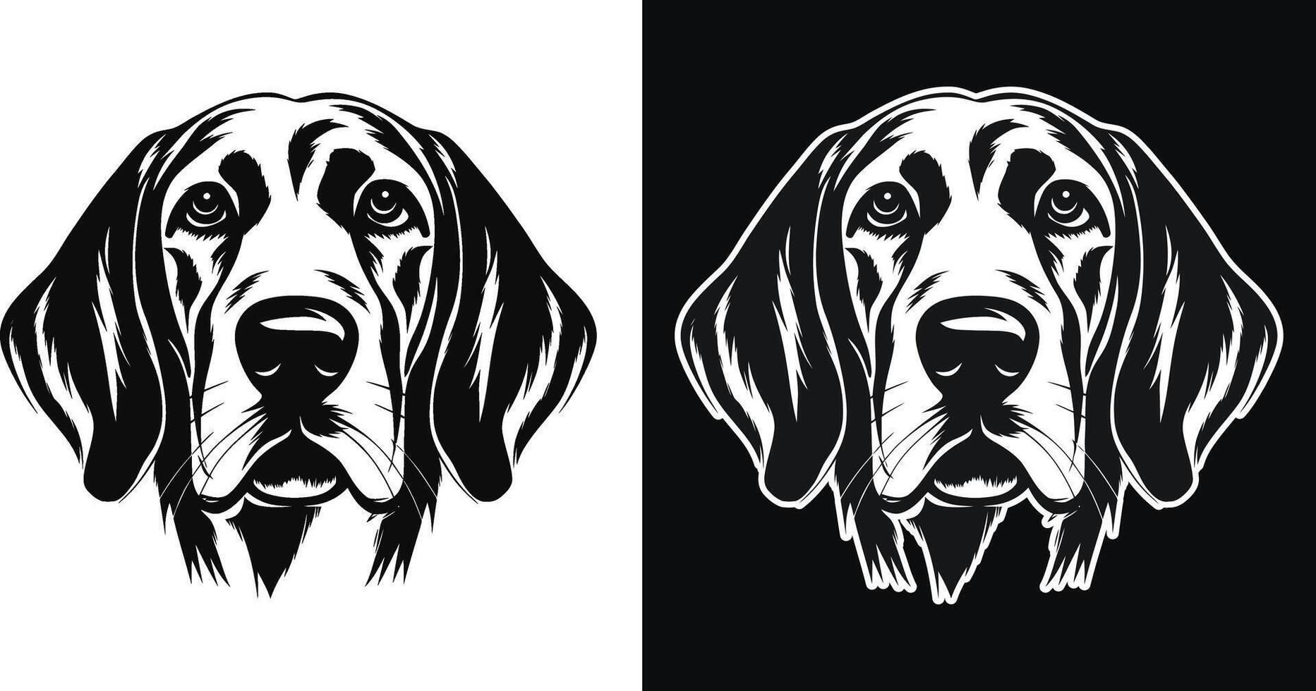 hund stor huvud vektor isolerat illustration i svart Färg på vit bakgrund