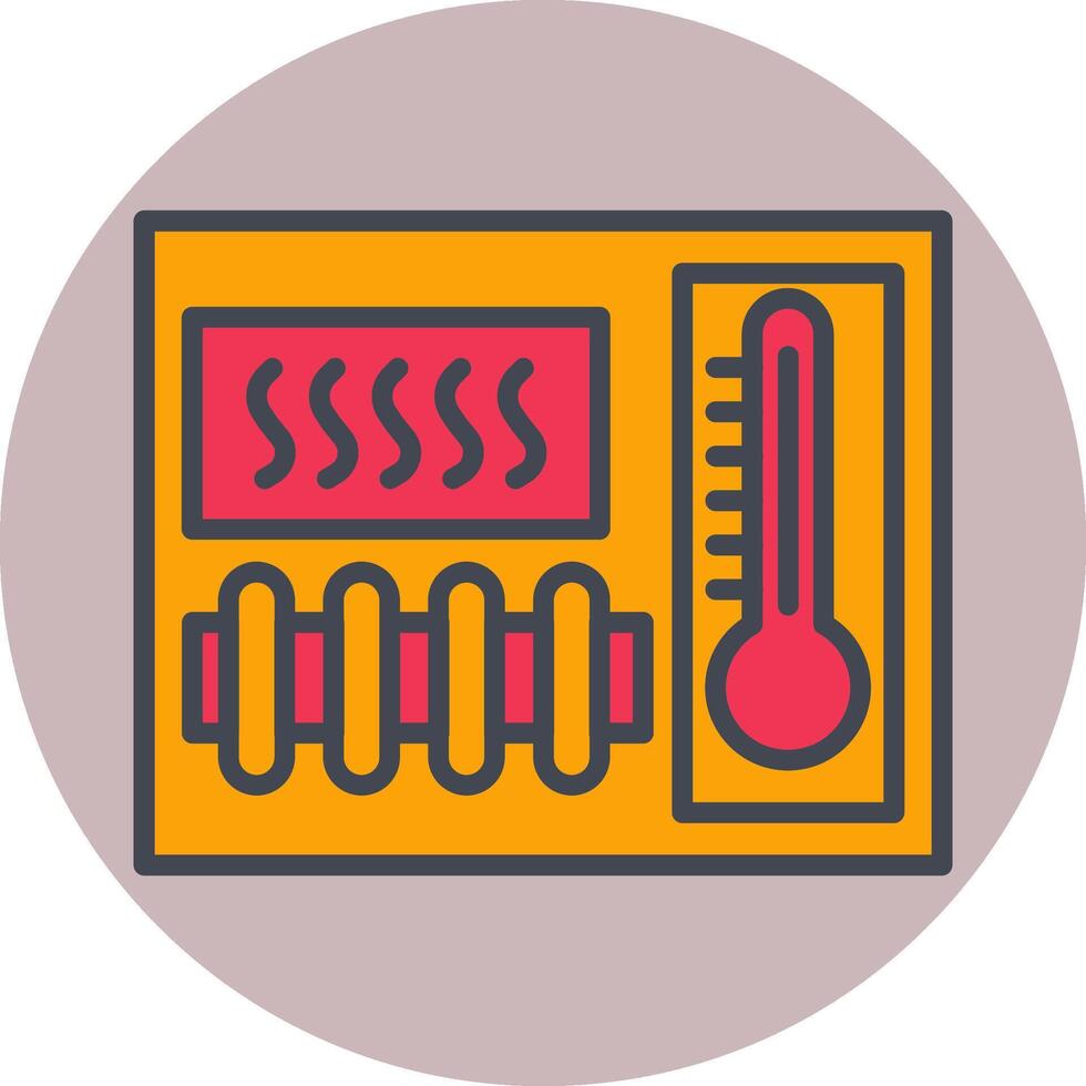 uppvärmning element vektor ikon