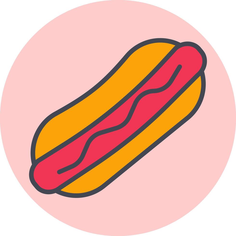 Hotdog-Vektor-Symbol vektor
