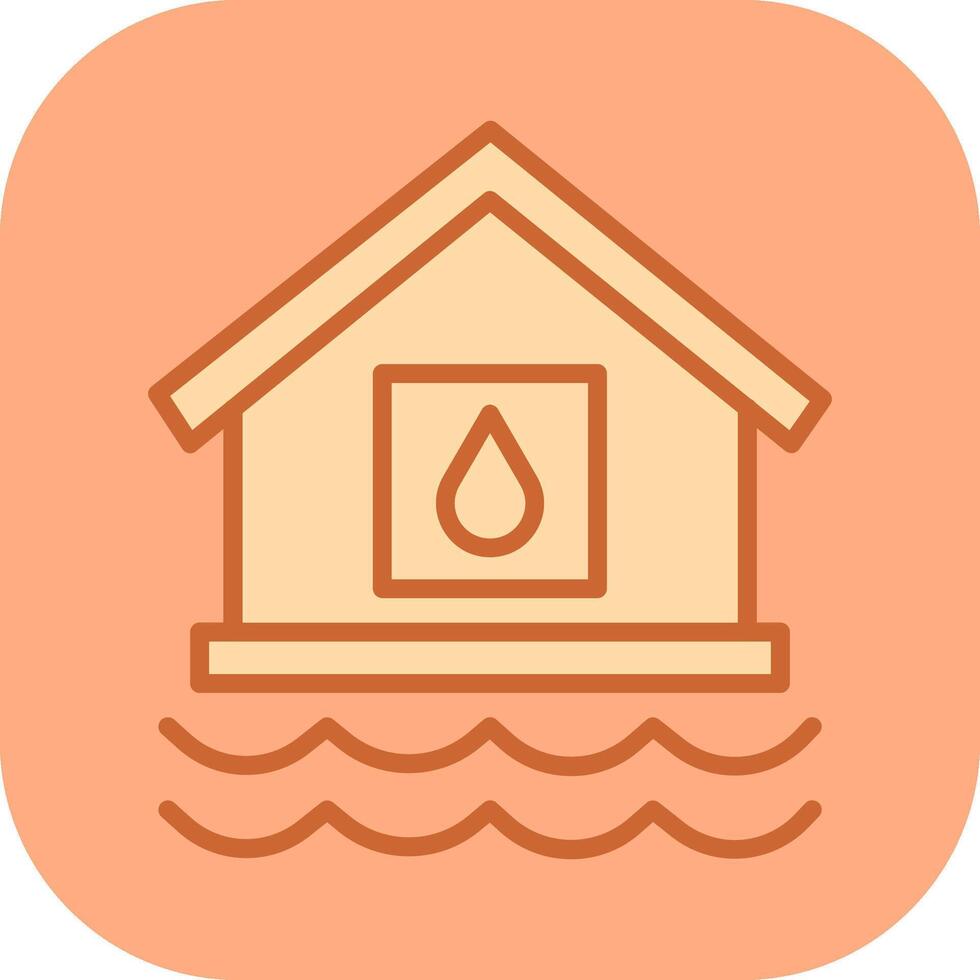Wasserhaus-Vektorsymbol vektor