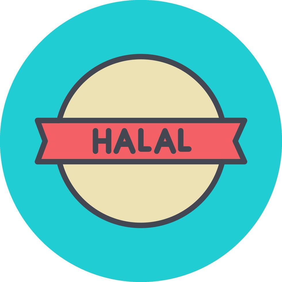 Vektorsymbol für Halal-Aufkleber vektor