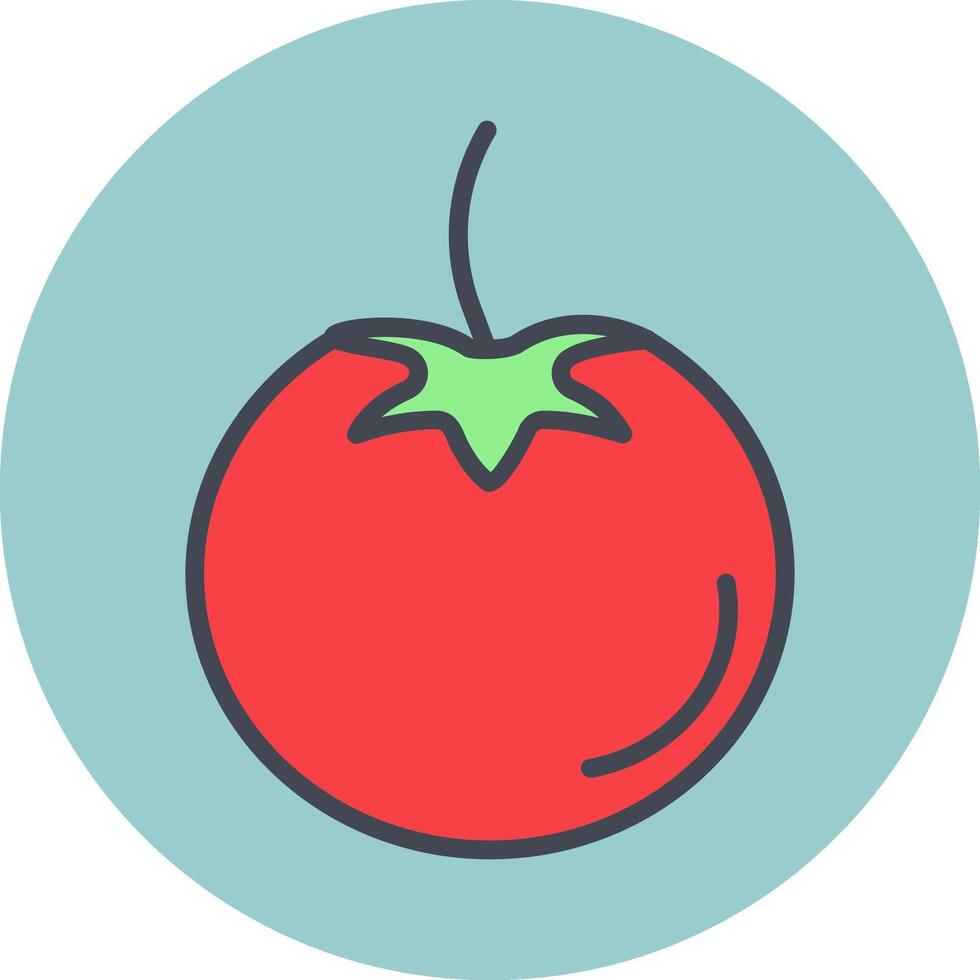 Symbol für Tomatenvektor vektor