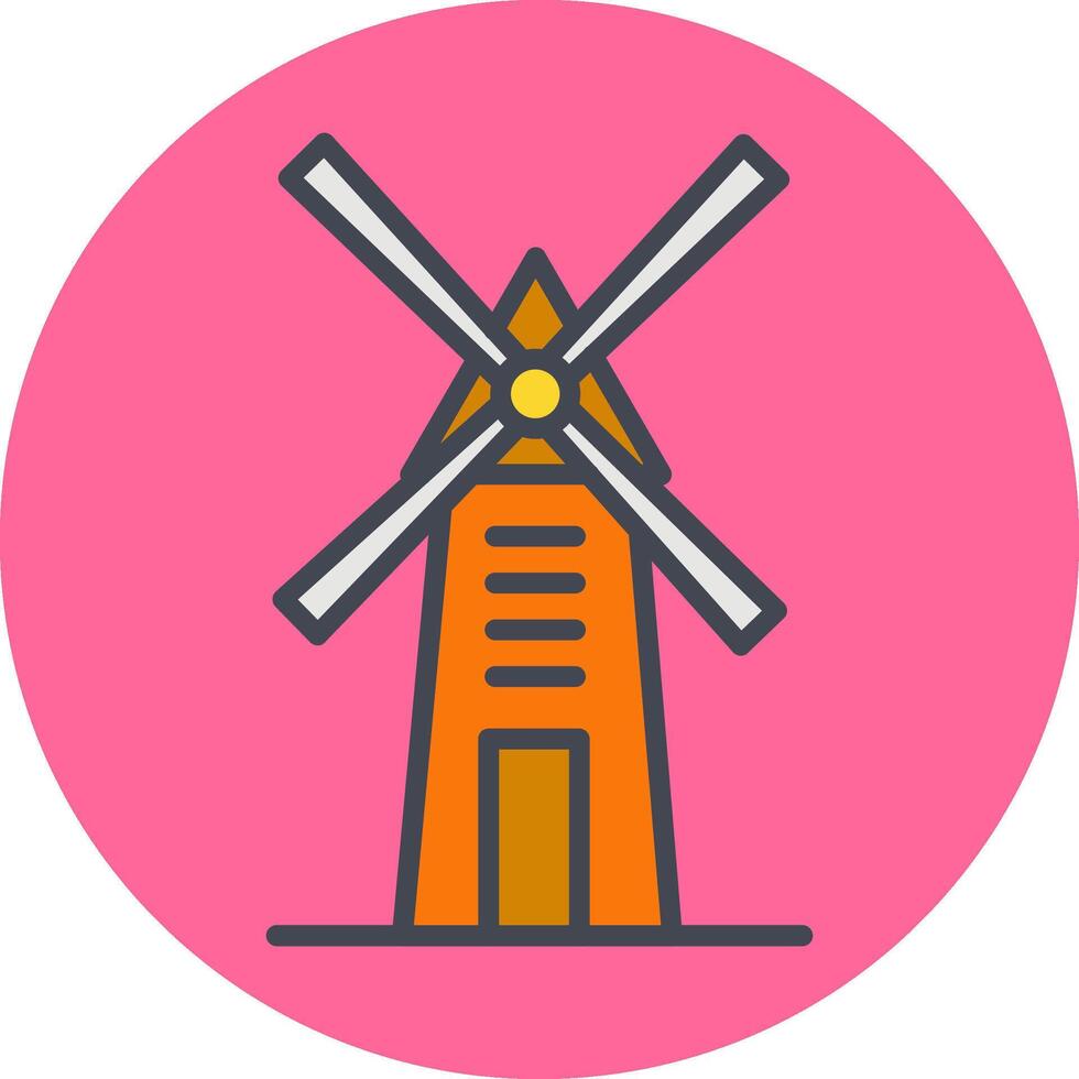 Symbol für Windmühlenvektor vektor