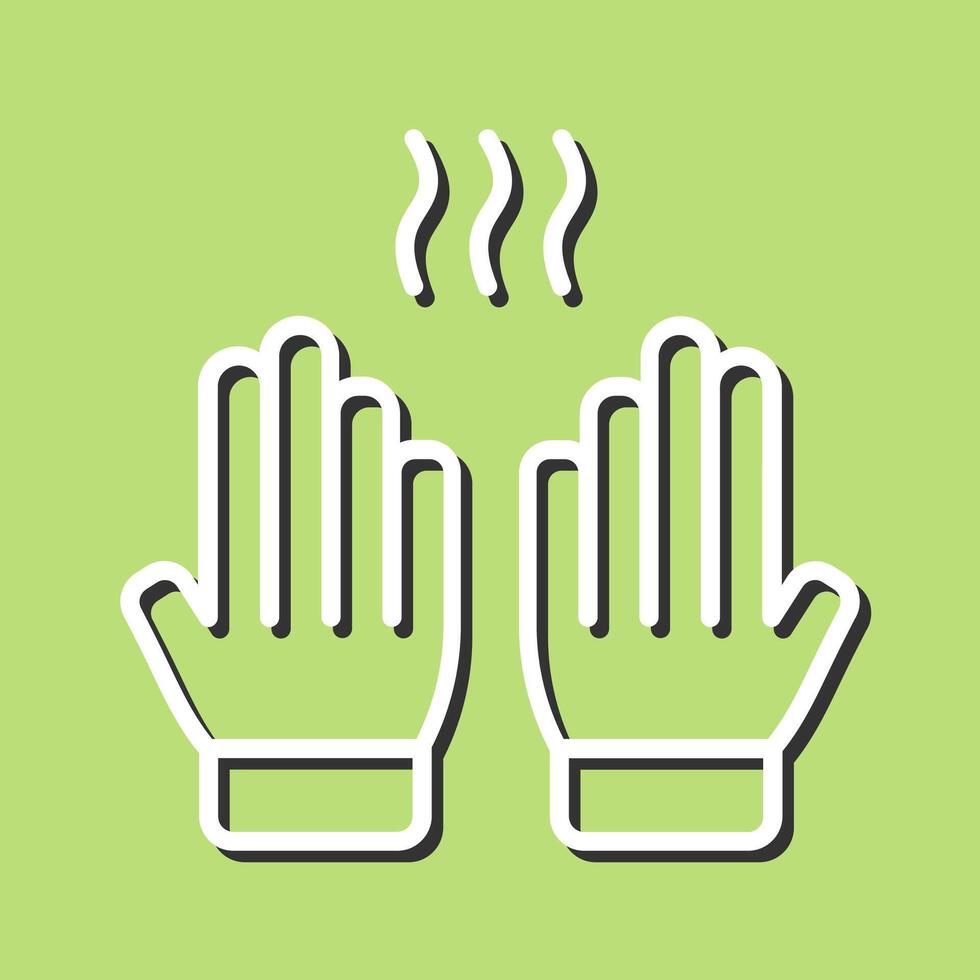 Vektorsymbol für stinkende Hände vektor