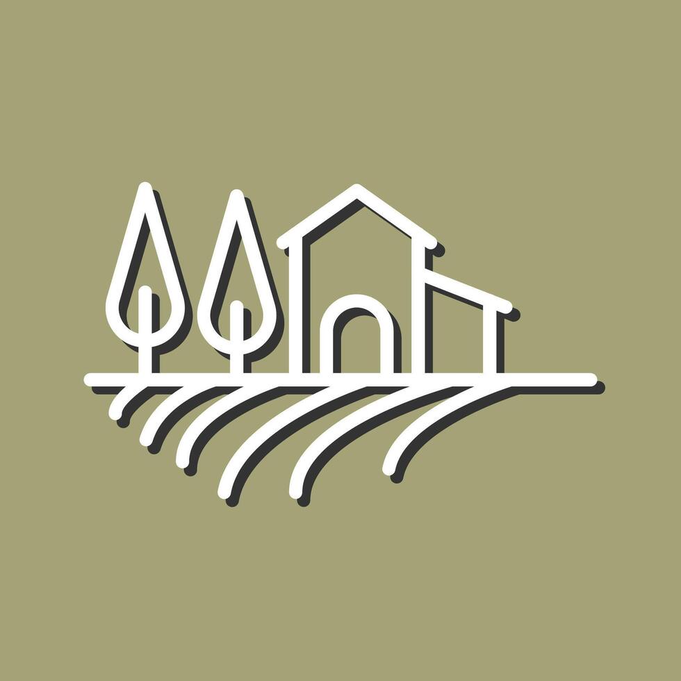 Bauernhaus-Vektor-Symbol vektor