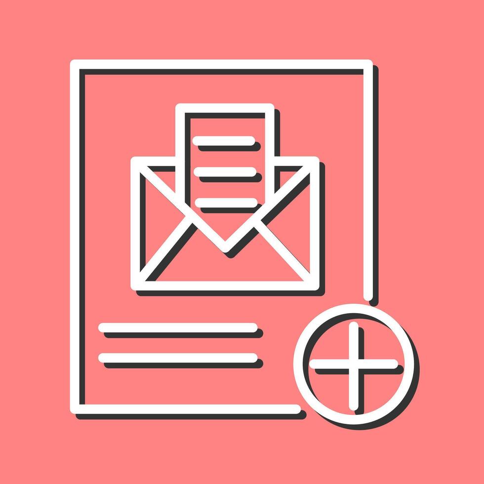 E-Mail-Vektorsymbol hinzufügen vektor