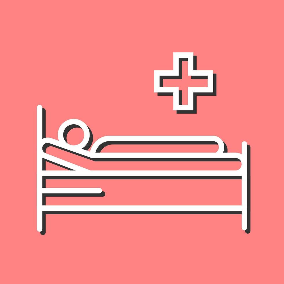 patient säng vektor ikon