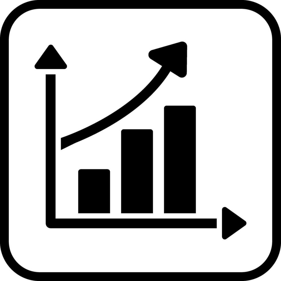 stigande statistik vektor ikon