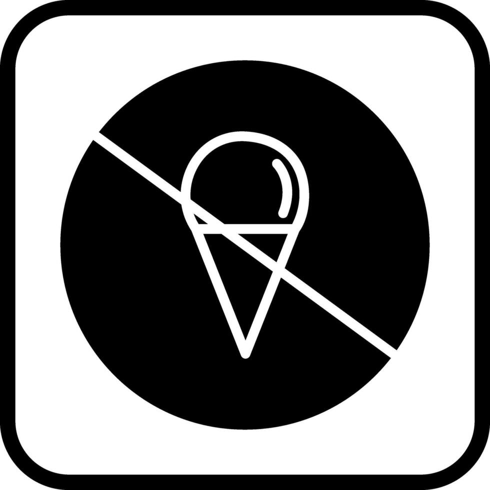 kein Eiscreme-Vektorsymbol vektor