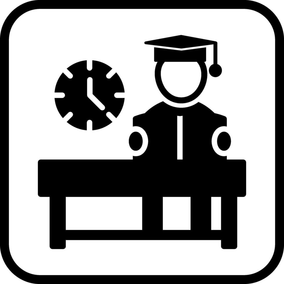 studieren auf Schreibtisch ich Vektor Symbol