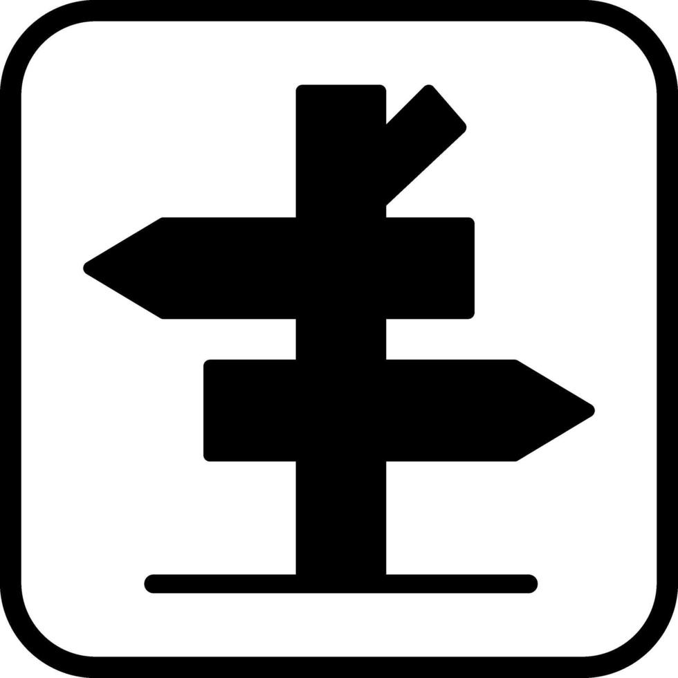 väg tecken vektor ikon
