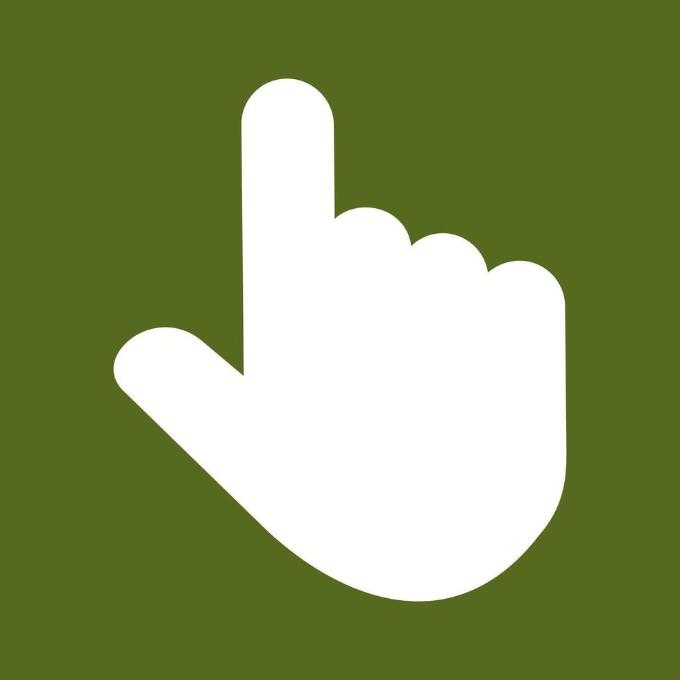 Uppfostrad finger vektor ikon