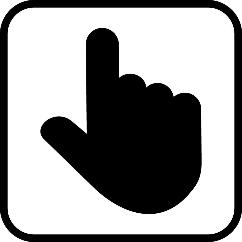 Uppfostrad finger vektor ikon