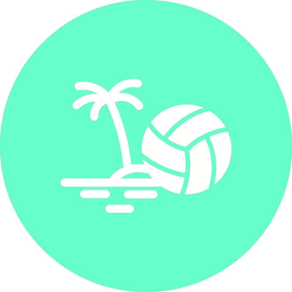 Beachvolleyball-Vektorsymbol vektor