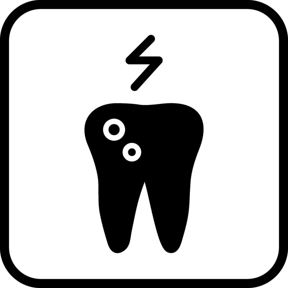 Vektorsymbol für Zahnschmerzen und Plaque vektor
