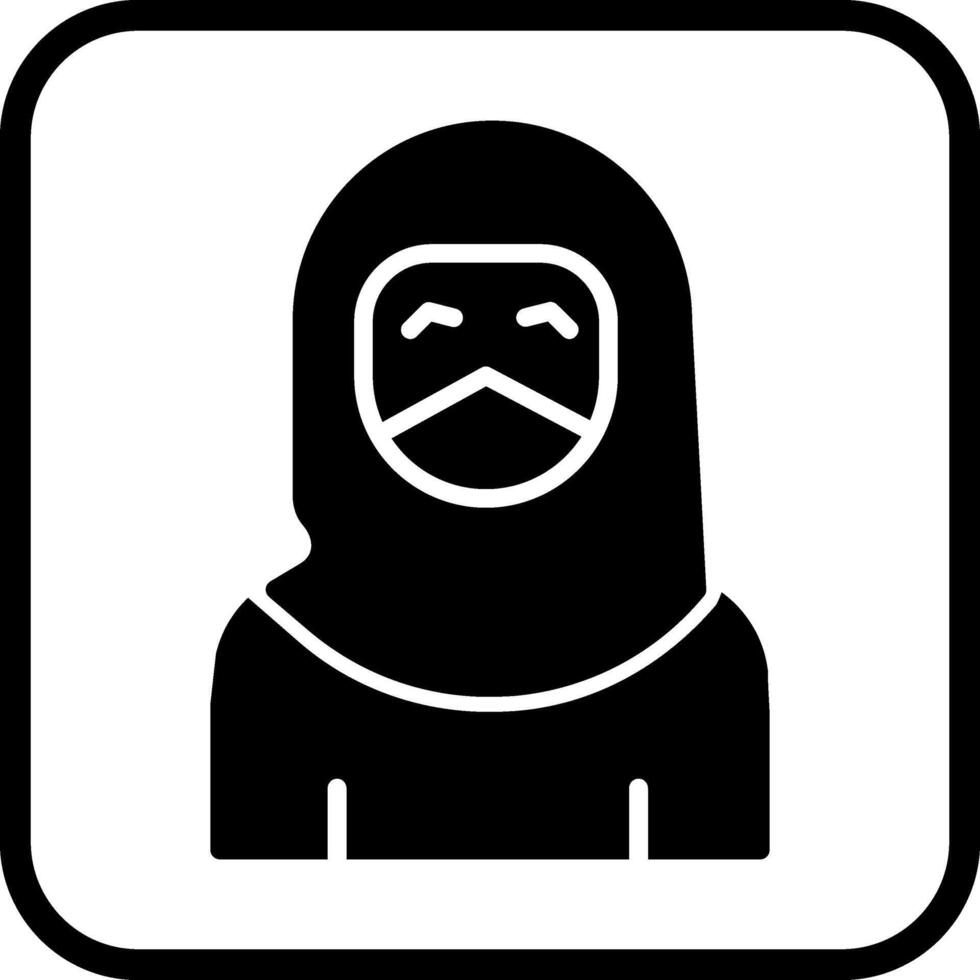 Frau mit Niqab-Vektorsymbol vektor