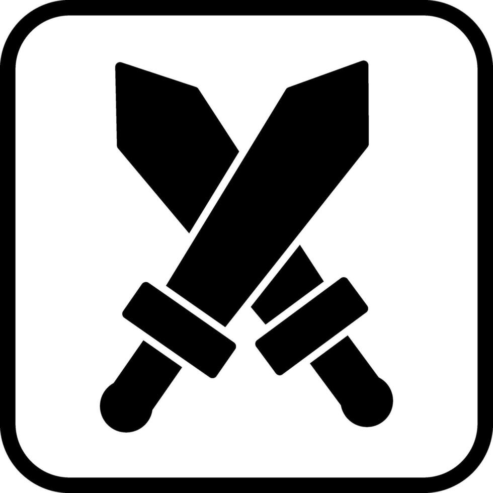 Vektorsymbol mit zwei Schwertern vektor