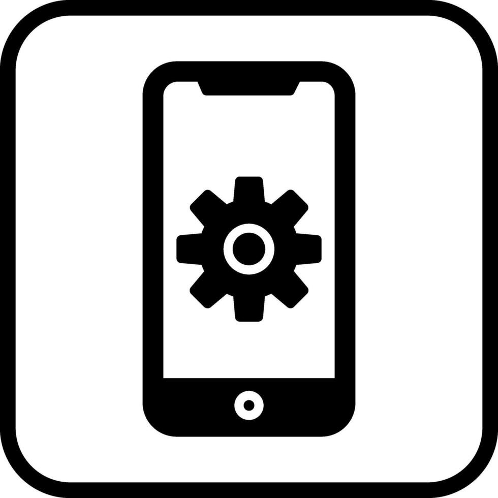 Vektorsymbol für die Entwicklung mobiler Apps vektor