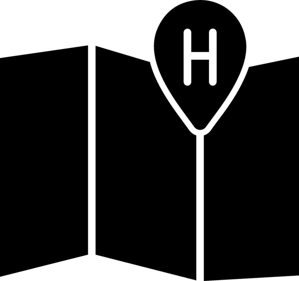 Hotelstandort-Vektorsymbol vektor