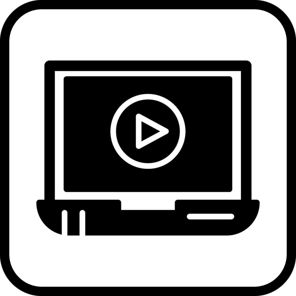 Video-Screening-Vektorsymbol vektor